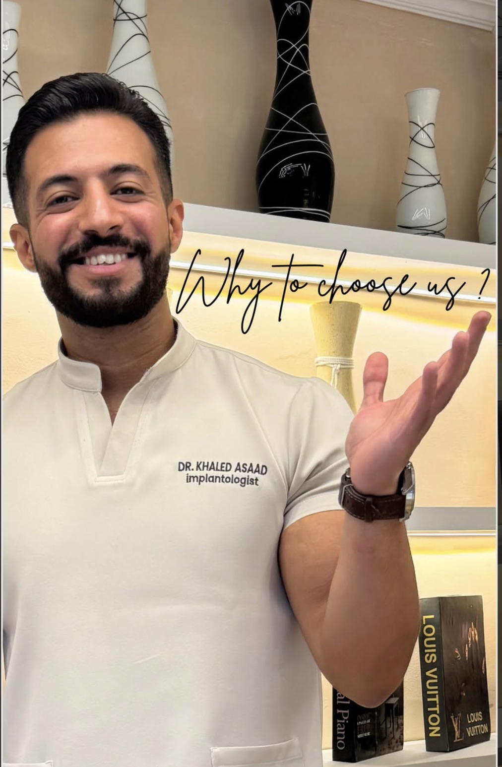 Dr. Khaled Asaad welcoming patients — why to choose us